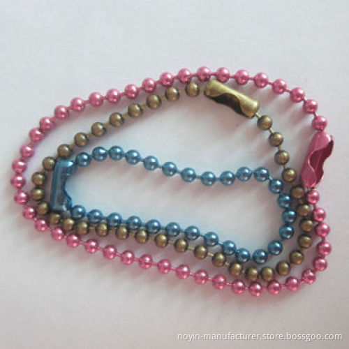 Ball chain with ball shape, red, green and black colors as you want, competitive price